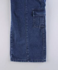 Own Saviour New In Deep Dark Cargo Jeans