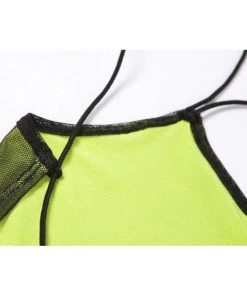 Own Saviour New In Green Holo Asymmetric Dress