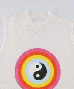 Own Saviour Rainbow Yin Yang Crop New In
