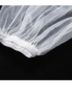 Own Saviour Shimmer Mesh Corset Crop Tees + Tops