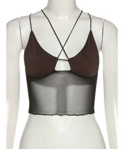 Own Saviour Brown Cross Strap Crop New In