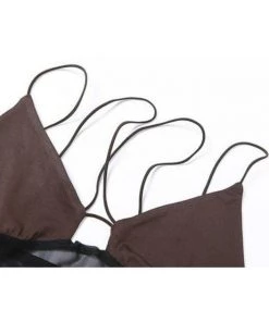 Own Saviour Brown Cross Strap Crop New In