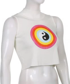 Own Saviour Rainbow Yin Yang Crop New In