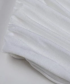 Own Saviour White One Shoulder Ruched Crop