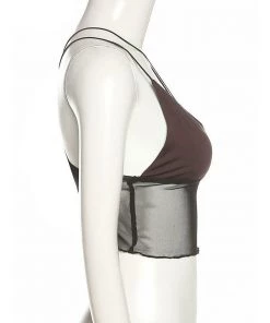 Own Saviour Brown Cross Strap Crop New In