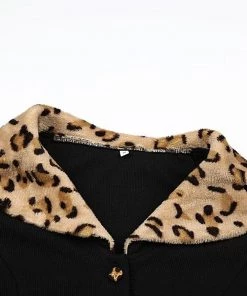 Own Saviour Tees + Tops Leopard Collar Top