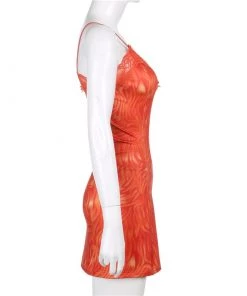 Own Saviour Orange Zebra Mini Dress