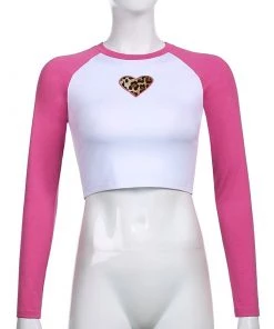 Own Saviour Colour Leopard Heart Raglan Cro