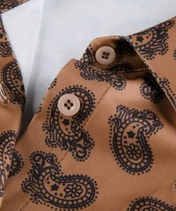 Own Saviour New In Brown Paisley Button Mini Dress