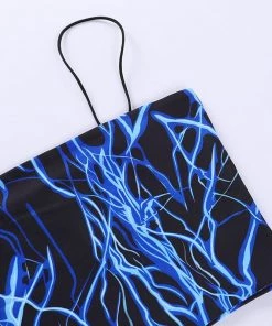 Own Saviour Blue Lightning Cami Crop Tees + Tops