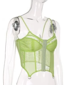 Own Saviour Neon Lace Corset Crop