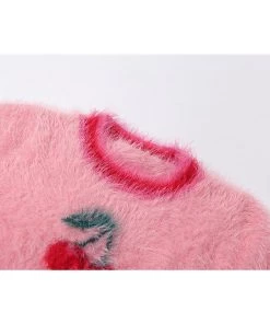 Own Saviour Fuzzy Cherry Knit Crop New In