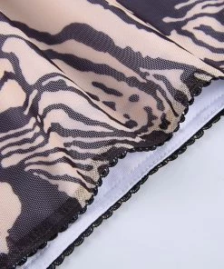 Own Saviour Brown Tiger Stripe Mini Skirt