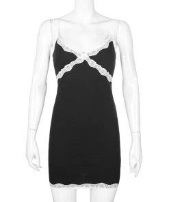 Own Saviour Lace Trim Blue Dress