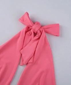 Own Saviour Pink Buckle Wrap Halter Crop