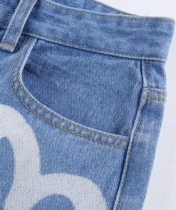 Own Saviour Pants Heart Graffiti Jeans