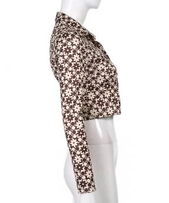 Own Saviour Brown Polka Flower Shirt New In