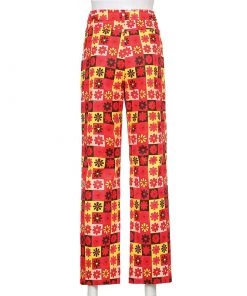 Own Saviour Flower Grid Pants New In