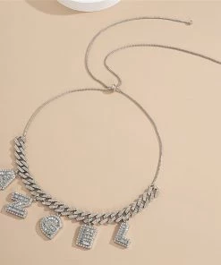 Own Saviour New In BITCH Rhinestone Necklace