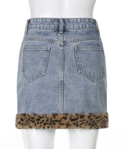 Own Saviour Leopard Faux Fur Mini Skirt Skirts