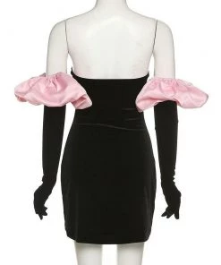 Own Saviour New In Puff Sleeve Gloved Mini Dress