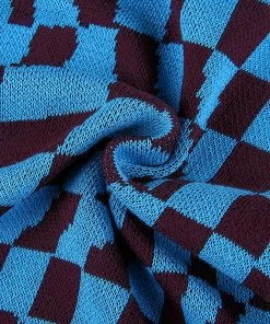 Own Saviour Blue Checkerboard Swirl Pants