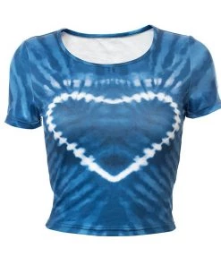 Own Saviour New In Tie Dye Heart Crop