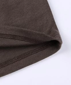 Own Saviour Brown Halter Ring Crop New In