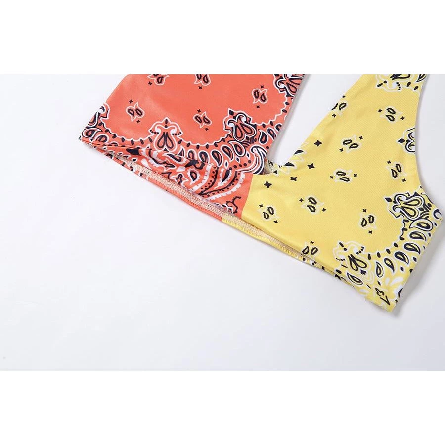 Own Saviour Multicolour Paisley Bandana Halter Set 8 Own Saviour Multicolour Paisley Bandana Halter Set