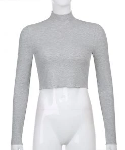 Own Saviour Turtleneck Crop Top Tees + Tops