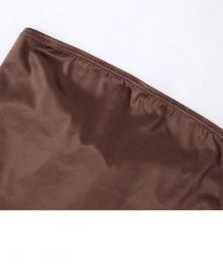 Own Saviour Brown Point Backless Top Tees + Tops