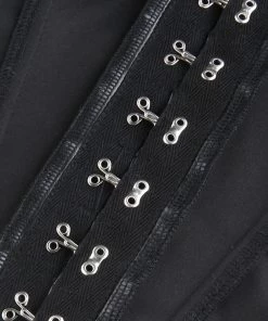 Own Saviour B/B/W Faux Leather Corset Cami