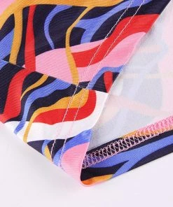 Own Saviour Bright Paisley Ruched Halter Crop