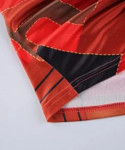 Own Saviour Y2K Orange Ruched Crop