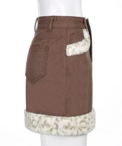 Own Saviour Leopard Faux Fur Mini Skirt Skirts