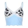 Own Saviour Cow Frill Cami Crop Tees + Tops