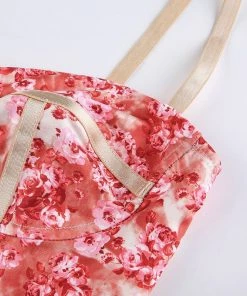 Own Saviour New In Purple/Red Floral Corset Crop