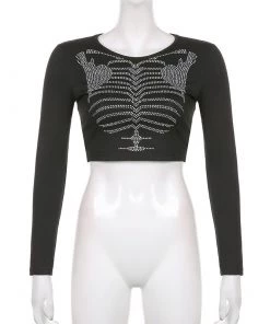 Own Saviour Rhinestone Ribs Crop