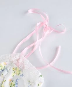 Own Saviour Floral Tie Cami Crop Tees + Tops