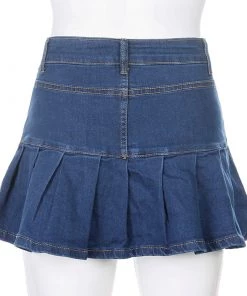Own Saviour New In Denim Ruffle Mini Skirt