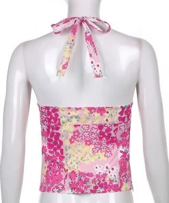 Own Saviour Flower Halter Tie Up Top