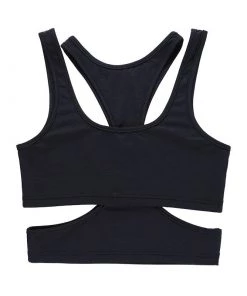 Own Saviour Tees + Tops Cut Out Black Crop