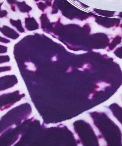 Own Saviour Purple Heart Tie Dye Crop Tees + Tops