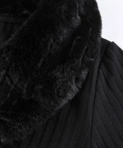 Own Saviour Faux Fur Trim Bodysuit