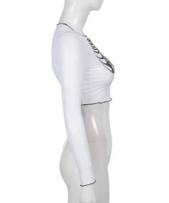 Own Saviour White Ribs Mesh Crop New In