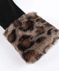 Own Saviour Leopard Faux Fur Turtleneck Top