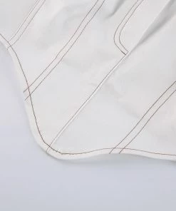 Own Saviour White Denim Bandeau Crop