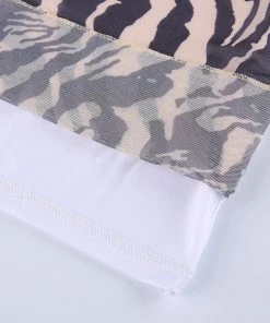 Own Saviour Brown Tiger Stripe Mini Skirt