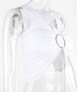 Own Saviour Tees + Tops White Ring V Crop