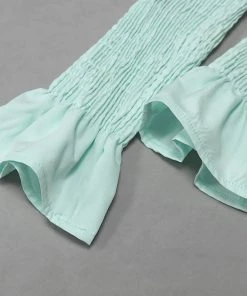 Own Saviour Puff Sleeve Ruched Crop Tees + Tops